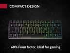 GK61 Mechanical Gaming Keyboard - 61 Keys Multi Color RGB Illuminated LED Backlit Wired Programmable for PC/Mac Gamer (Gateron Mechanical Blue, Black) - Image 8