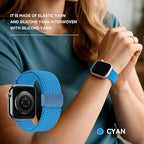 Braided Stretchy Band Compatible with Apple Watch Band 38mm 40mm 41mm 42mm 44mm 45mm 46mm 49mm Women Men, Adjustable Nylon Elastic Magnetic Clasp Strap for iWatch Series 10 9 8 7 6 5 4 3 2 1 SE Ultra - Image 5