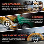 RexingUSA V1P 4K Dual Channel Dash Cam 4K+1080p w/Wi-Fi, 2.4” LCD, 170° Wide Angle, Rear Camera, Supercapacitor, G-Sensor, WDR, Loop Recording, Mobile App - Image 5