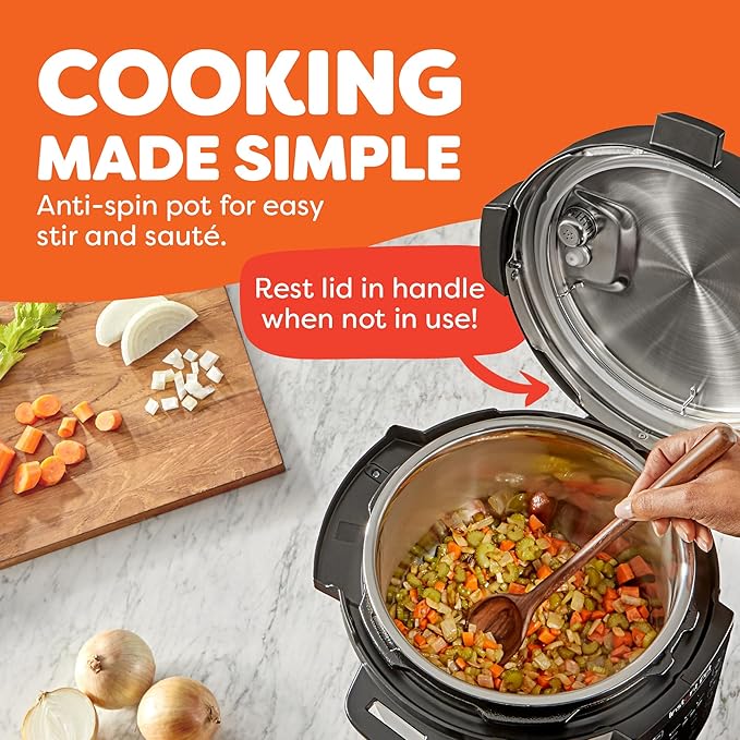 Instant Pot 6QT RIO 7-in-1 Multi-Cooker, Pressure Cooker, Slow cook, Sauté, Steam, Rice Maker, Yogurt, & Warmer, Black, 6 Quarts - Image 5