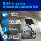 ROVE Windshield Electrostatic Films and 3M Sticky Tapes, 2 Pieces Each for mounting R2-4K, R2-4K PRO, and R2-4K Dual Dash Cams (Front) - Image 2