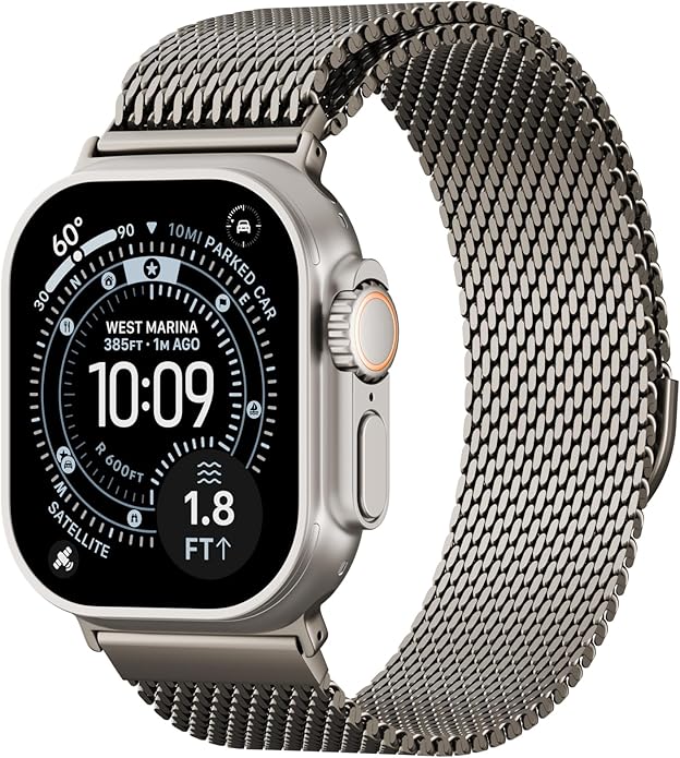 Magnetic Mesh Milanese Loop Compatible with Apple Watch Band 49mm 46mm 45mm 44mm 42mm 41mm 40mm 38mm Men Women, Stainless Steel Metal Strap for iWatch Ultra 3/2/1 Series 11 10 9 8 7 6 5 4 SE by Steezrd