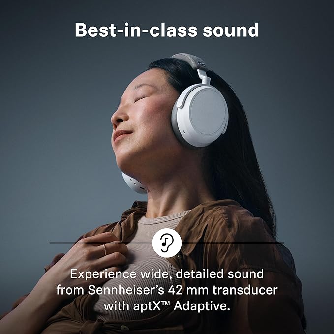 Sennheiser MOMENTUM 4 Wireless Noise Cancelling Headphones - Bluetooth Headset for Crystal-Clear Calls, Adaptive Noise Cancellation, Over-Ear Headphones, 60h Battery Life, Folding Design, Black/Copper - Image 2