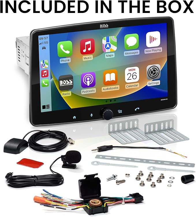 BOSS Audio Systems BCPA10 Single DIN Car Stereo Wireless Apple CarPlay, Wireless Android Auto, 10.1 Inch Touchscreen, Bluetooth, AM/FM Radio Receiver - Image 6