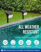 AUDERWIN Solar Lights Outdoor Lighting IP65 Waterproof, 63LED Solar Spotlights, 3 Pack Solar Powered Lights for Outside, Outdoor, Yard, Landscape Light-Warm Light - Image 6