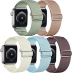 5 Pack Stretchy Nylon Band Compatible with Apple Watch Bands 40mm 41mm 42mm 44mm 45mm 46mm 49mm 38mm for Women Men, Braided Solo Loop Strap for iWatch SE3 2, Ultra3 2 1, Series 11 10 9 8 7 6 5 4 3 2 1 by Cangroo