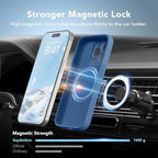 Magnetic for iPhone 14 Pro Max Case, Compatible with MagSafe, [Full Camera Protection][Screen Protector] Silicone Shockproof Protective Phone Case for iPhone 14 Pro Max 6.7", Lake Blue - Image 3