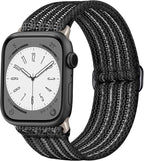 Braided Stretchy Band Compatible with Apple Watch Bands 38mm 40mm 41mm 42mm 44mm 45mm 46mm 49mm for Women Men, Adjustable Nylon Solo Loop Elastic Straps for iWatch Series 10 9 8 7 6 5 4 3 2 1 SE Ultra by Unknown