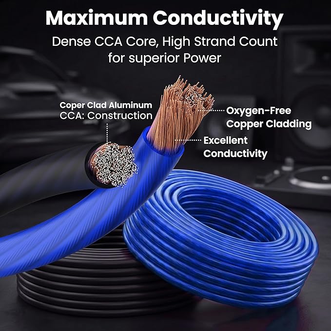 GEARit 8 Gauge Battery Cables, 25 Ft Each Black & Blue 8 AWG CCA Power/Ground Wire Set for Car Audio Amp, Automotive Battery, RV, Trailer and Inverter Wiring - Image 3