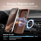 Magnetic for iPhone 15 Pro Max Case, Compatible with MagSafe, [Full Camera Protection][Screen Protector] Silicone Shockproof Protective Phone Case for iPhone 15 Pro Max 6.7", Brown - Image 3