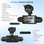 4 Channel Dash Cam 360° View, 1080P Front and Rear Inside, Left Right Dash Camera for Cars, 8 IR Lamps Night Vision, 4/7 Recording Parking Mode Monitor Rimoody - Image 5