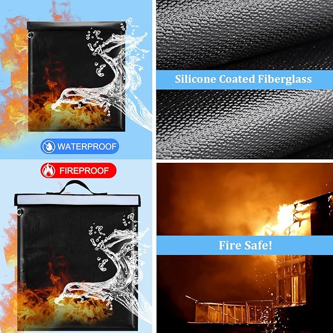 5 Pack Faraday Bags, Extra Large Faraday Bag for Laptops & Tablets & Radio & Car Keys, Waterproof & Fireproof Faraday Cage with Reflective Strip, Anti-Theft Faraday Key Fob Protector - Image 4