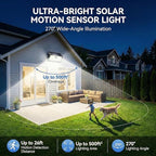Solar Lights Outdoor, 452 LED 2000LM Ultra Bright Solar Motion Lights Outdoor, IP65 Waterproof Motion Sensor Outdoor Lights, 3 Modes Wireless Security Lights for Fence, Yard, Patio, Garage [4 Pack] - Image 4