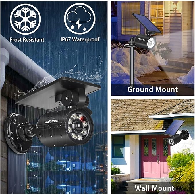 Solar Motion Lights Outdoor Spotlight Sensor Lights IP67 Waterproof 3600mAh Security Light for Front Door,Garage, Driveway, Yard, Deck(2pack) - Image 3