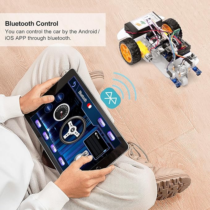 OSOYOO 2WD Robot Car Starter Kit for Arduino – Smart Educational Robotics Kit for Beginners and Adults | Build, Code & Control via WiFi, Bluetooth, IR | Learn Programming & Electronics - Image 4