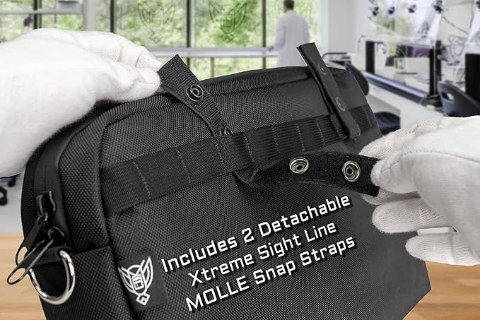 Xtreme Sight Line ~ Xecutive Transport Faraday Duffel Bag with Removable XTECH Pouch for Computer Towers and Other Large Electronics ~ Data Security ~ Shoulder Strap Included ~ Coyote Brown - Image 7