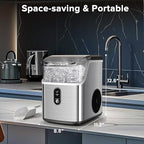 Electactic Nugget Ice Makers Countertop, 34lbs/Day Portable Ice Machine with Crushed Ice, Self-Cleaning, One-Click Operation for Home, Kitchen, Office Use (Silver) - Image 7