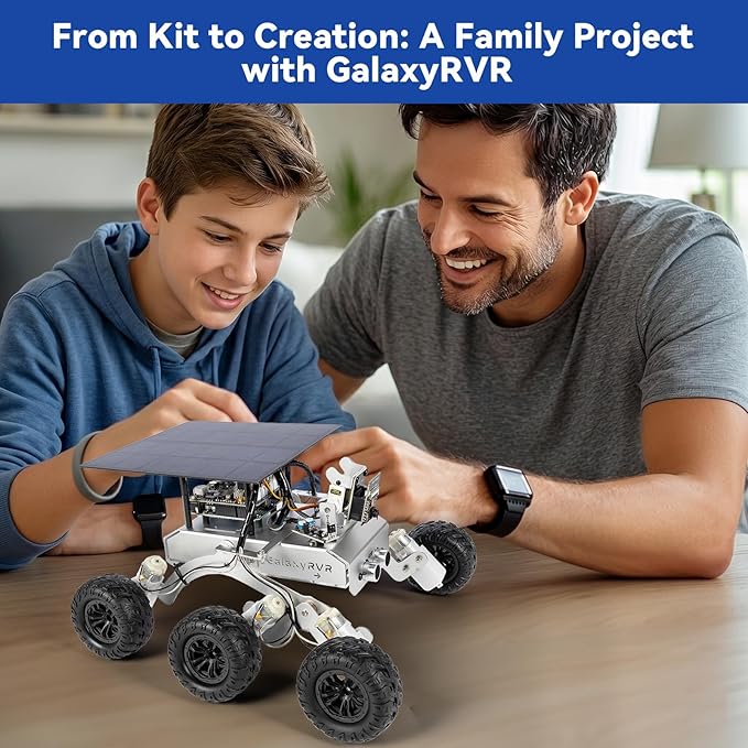SunFounder GalaxyRVR Mars Rover Kit, Smart Video Robot Car Kit Compatible with Arduino Uno R3 with ESP32 CAM for Real-Time FPV Visuals, R3 Board & Rechargeable Batteries Included - Image 4