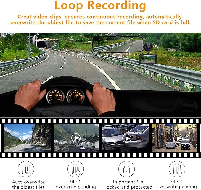 Dash Cam,Innosinpo 1080P 3" FHD DVR Dashcam for Car Dashboard Camera with 170 Degree Wide Angle WDR G-Sensor Loop Recording and Motion Detection - Image 5