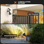 Solar Spot Lights Outdoor, 21 LEDs Solar Outdoor Lights Auto On/Off with 3 Modes, IP67 Waterproof Yard Spotlight Landscape Lighting Garden Wall Lights, 2-in-1 Solar Powered Lights, 2Pack - Image 5