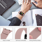 Stretchy Nylon Solo Loop Bands Compatible with Apple Watch 38mm 40mm 41mm 42mm 44mm 45mm 46mm 49mm Ultra 2 iWatch Series 11 10 9 8 7 SE 6 5 4 3 2 1 Strap,Sport Elastic Braided Women Men - Image 3