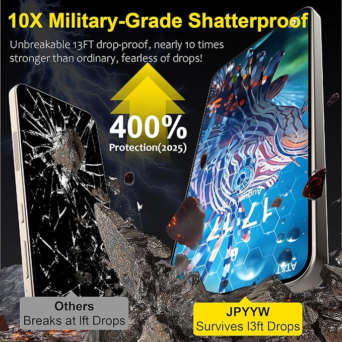 3 Pack Galaxy S25 Edge [6.7 Inches] Screen Protector Tempered Glass, 9H Glass, Fast Alignment Tool, Case Friendly, Scratch Resistant, Bubble Free - Image 5