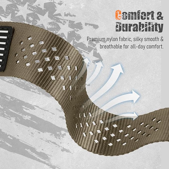 Rugged Nylon Bands for Apple Watch Ultra 2 Band 49mm 46mm 45mm 44mm 42mm(S3/2/1) Men,Breathable Holes Sport Strap With US Flag Wristband for iWatch band Ultra 3/2/1 Series 11 10 9 8 7 6 5 4 3 SE3/2/1 - Image 5