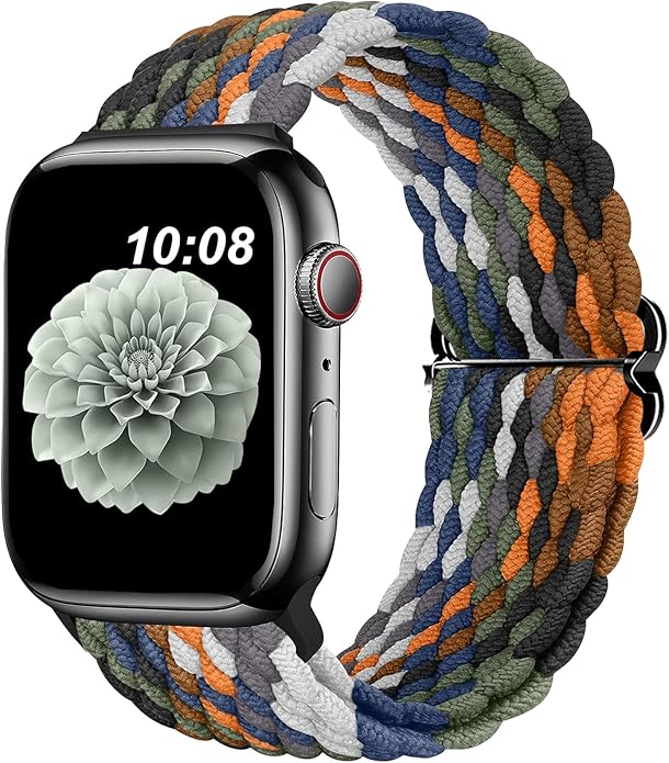 DOBSTFY Compatible with Apple Watch Band 38mm 40mm 41mm 42mm 44mm 45mm 46mm 49mm for Women Men,Stretchy Braided Apple Watch Strap for iWatch Series 10/9/8/7/6/5/4/3/2/1/SE/Ultra/Ultra 2 by DOBSTFY