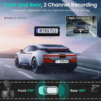 Dash Cam Front and Rear, 4K/2K Dash Camera for Cars Build in WiFi, Full HD Dash Cam with APP Control, IPS Screen Dash Camera with 64GB SD Card, G-Sensor, WDR, USB, Loop Recording Easy Setup - Image 7