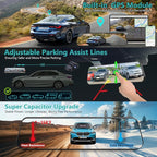12'' 4K Rear View Mirror Camera,4K+2.5k Front and Rear Mirror Dash Cam,ADAS BSD LCA Smart Rearview Mirror for Cars,App WiFi,Night Vision, Parking Monitor, 64GB Card & GPS Digital View Mirror Dashcam - Image 8