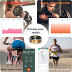 Smart Ring for Women Men, Health Fitness Tracker Ring, IP68 Waterproof Rings, Sleep Ring with Charging Case and Ring Protector, Remote Photography, Family Care, No App Fees(Lavender Pink, 6#) - Image 9