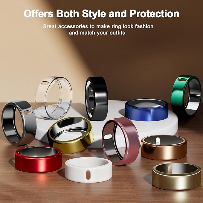 3 Pack Cover Compatible with Oura Ring Gen 4/Oura Ring Gen 3 Horizon/Heritage, Support Charging with Cover on, Anti-Scratch TPU Protector for Men Women (Size 9, ChampagneGold*3) - Image 7