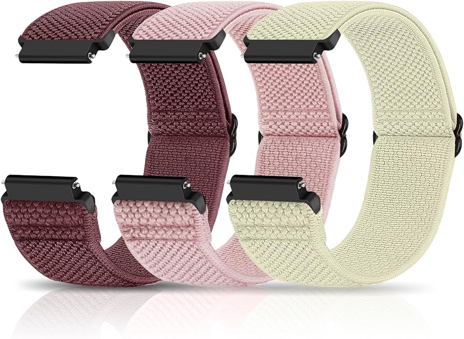 Compatible with 16mm 18mm 19mm 20mm 22mm 24mm Watch Bands Quick Release Replacement Wristband,Adjustable Stretchy Nylon Solo Loop Straps Fabric Braided Sport Elastic Bands for Men Women by Fashionstrapsforchoose