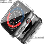 Misxi 2 Pack Hard PC Case with Tempered Glass Screen Protector Compatible with Apple Watch Series 9 (2023) Series 8 Series 7 45mm, Ultra-Thin Scratch Resistant Cover for iWatch, Transparent - Image 3
