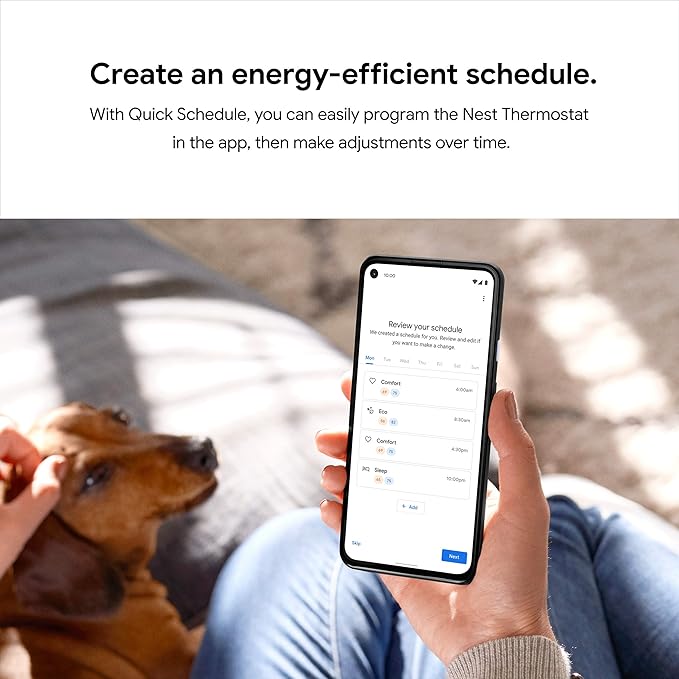 Google Nest Thermostat - Smart Thermostat for Home - Programmable Wifi Thermostat - Sand - Image 10