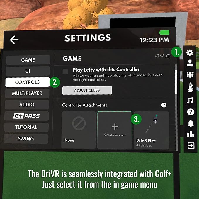 DeadEyeVR - DriVR Elite Chrome - Golf Club for Quest - Realistic VR Golf Simulator Handle - Weighted VR Golf Club Grip for Enhanced Play - Image 7