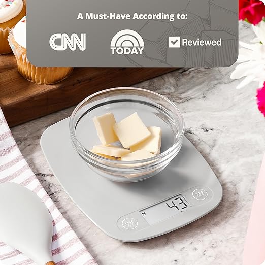 Greater Goods Food Scale - Digital Kitchen Scale, 1g Precision, Easy-Tare & Quick Conversion, Slim Compact Design, Durable & Portable | Ideal for Cooking, Baking & Meal Prep - Image 7
