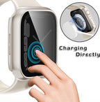 Waterproof Privacy Case Compatible with Apple Watch Series 11 10 46mm with Anti-peep Screen Protector, iWatch Face Cover Protective Bumper for iWatch Case 46mm Silver - Image 4