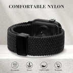 Braided Stretchy Band Compatible with Apple Watch Bands for Women 38mm 40mm 41mm 42mm 44mm 45mm 46mm 49mm Men,Soft Nylon Solo Loop Sport Straps for iWatch Series 11 10 9 8 7 6 5 4 3 SE Ultra - Image 2