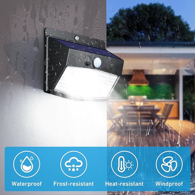 Peasur [ 16 Packs] Solar Motion Sensor Lights Outdoor, Solar Fence Lights with 3 Lighting Modes, Solar Powered Security Lights Waterproof for Outside Yard Wall Garden Backyard Deck Step Garage - Image 4