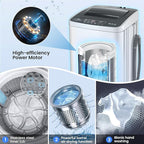Nictemaw Portable Washing Machine, 20 lbs Capacity Full Automatic Portable Washer, 2.8Cu.ft Compact Washer Dryer Combo with 4 Wash Programs 4 Water Levels 3 Water Temp & Drain Pump for Home, RV, Dorm - Image 4