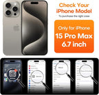 ImpactStrong Magnetic Guard Designed for iPhone 15 Pro Max Case [Camera Protection] [Military Grade Drop Tested] [Compatible with MagSafe] Slim Translucent Matte Phone Case (6.7") - Navy Blue - Image 2