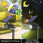 Solar Motion Lights Outdoor IP67 Waterproof Security Flood Lights 1800LM 3600mAh for Garage, Driveway, Path, Patio, Front Door, Landscape 4 Pack - Image 4
