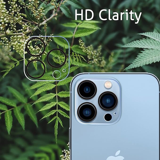 Ailun 2Pack Screen Protector for iPhone 13 Pro [6.1 inch] Display 2021 + 2 Pack Camera Lens Protector, Tempered Glass Film,[9H Hardness] - HD [Not for iPhone 13 Pro Max] - Image 3