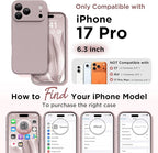 GolbinBox Magnetic for iPhone 17 Pro Case, Compatible with MagSafe, [Full Camera Protection] [Screen Protector], Silicone Shockproof Phone Cover with Anti-Scratch Microfiber Lining, Light Taro - Image 2