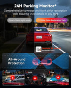 REDTIGER F17 Elite & USB C to USB C Power Cord, 4K Dash Cam 3 Channel, STARVIS 2 IMX678 & IMX675, Front and Rear Inside Car Camera for Cars, 128GB Card, Full Color Night Vision, 5.8GHz WiFi GPS, HDR - Image 5