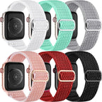 Lerobo 6 Pack Braided Bands Compatible with Apple Watch 44mm 45mm 42mm 49mm 46mm 41mm 40mm 38mm Women Men Stretchy Nylon Solo Loop Sport Strap for iWatch Ultra SE 3/2/1 Series 11 10 9 8 7 6 5 4 3 2 1 by Lerobo