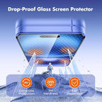 UNBREAKcable for iPhone 16 Screen Protector, 3-Pack Full Coverage Tempered Glass [Military Grade Shatterproof] [9H Hardness] [Easy Installation Frame] [Bubble Free] for iPhone 16 6.1" - Image 4
