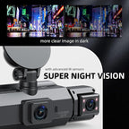 360 Dash Cam Front and Rear Inside,4 Channel Dash Cam 2025,2.5K+1080Px3 Dash Camera for Cars 24/7 Night Vision,360 Car Camera Built-in GPS,5G WiFi,Loop Recording,Parking Mode Free 128GB Card - Image 6