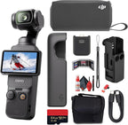 DJI Osmo Pocket 3 Gimbal Camera | 4K60 Video | 1-Inch Sensor | ActiveTrack 6.0 | Content Creation Camera for Vlogging (CP.OS.00000301.01) + 50-in-1 Action Accessory Kit + 64GB Memory Card + More by DJI